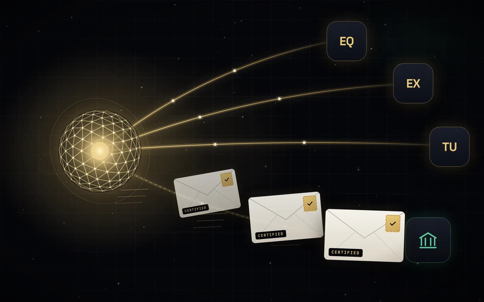 God Mode filing disputes electronically to EQ, EX, and TU and sending certified letters to a furnisher